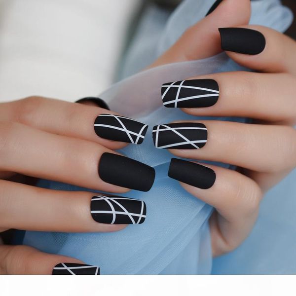 

mablack fake nails visible trails of planets faux ongle square press on finger manicure with adhesive tabs 24, Red;gold