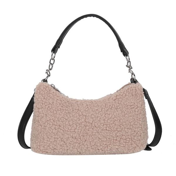 

2021 women fleece shoulder messenger bags winter fashion handbags female chain crossbody satchel pouch c1223