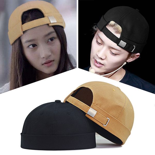 

summer fashion cool hip hop hats 6 panels cotton bowler beret caps women and men sun cap plus size beanie hat 56-60cm 61-68cm 201026, Blue;gray