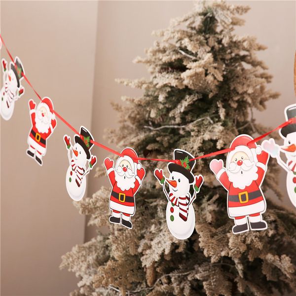 

newyear new flag decoration banner parachute snowman santa flags garlands christmas party decoracion navidad 7