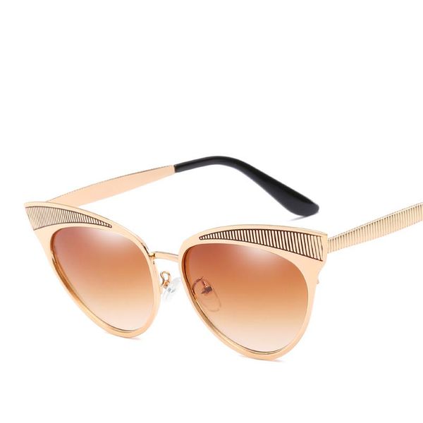 

hd sunglasses women 2020 designer vintage matal frame cat eye sun glasses male summer shades, White;black