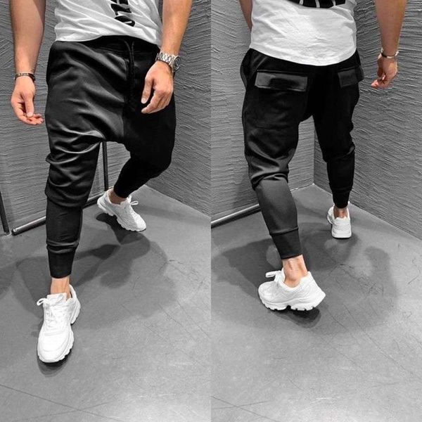 

pants men's jogging muscle in skull autumn and winter, Gray