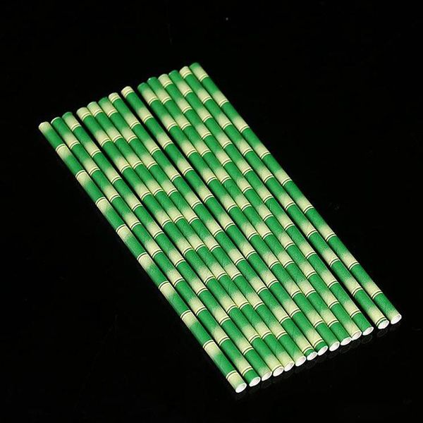 

factory price tea 19.7cm disposable bubble high juice quality coffice thick bamboo drinking paper straws for bar birthda