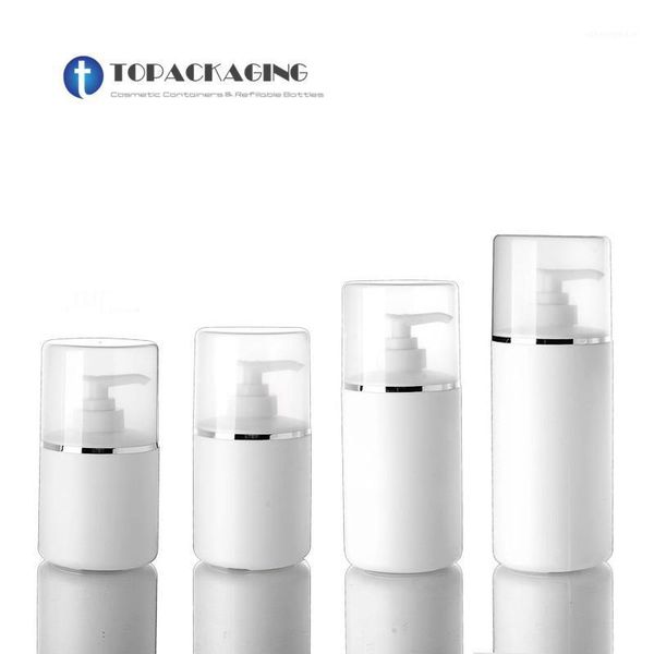 

250/300/400/500ml lotion pump bottle white plastic shampoo pack empty cosmetic facial cleanser container shower gel refillable1