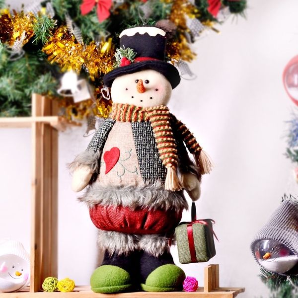 

fipwu christmas supplies creative standing santa claus snowman doll bag gift bagdoll gift bag decoration tablejm70x