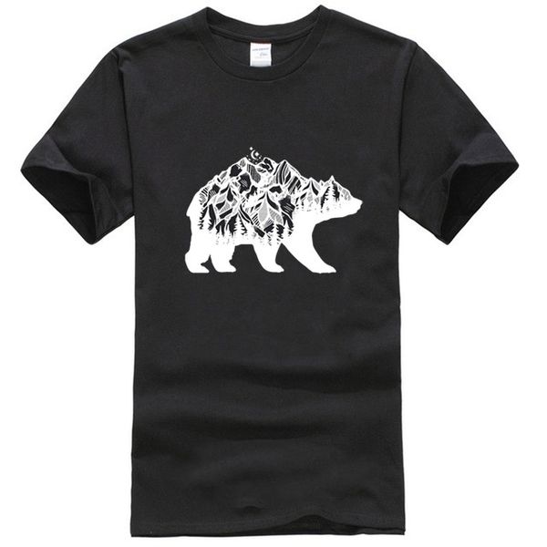 

bear mountains cool hip hop men breathable summer hipster funny streetwear homme men clothes harajuku sport hooded sweatshirt hoodie t shirt