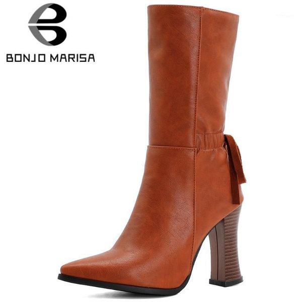 

boots for doropship elegant high heels plus size 50 pointed toe party ladies winter shoes women female1, Black