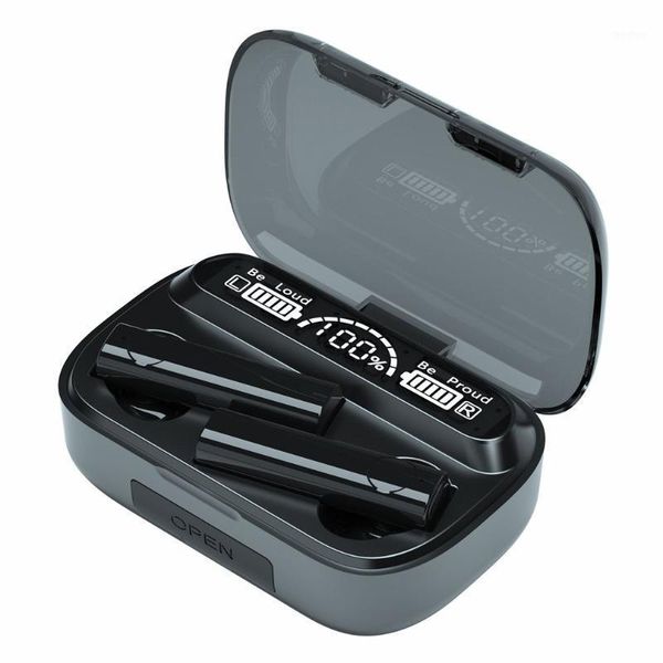 

x5 wireless headset led power display touch noise reduction magnetic induction sports waterproof earphone1