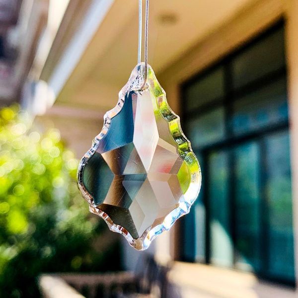 

3 5 10pcs clear suncatcher maple leaf chandelier light lamp christmas pendant lighting prisms curtain accessories diy craft h bbytyh