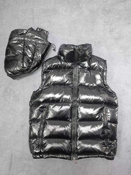 

men down vest french brand hooded 19fw tib street hip hop couple jackets, Black