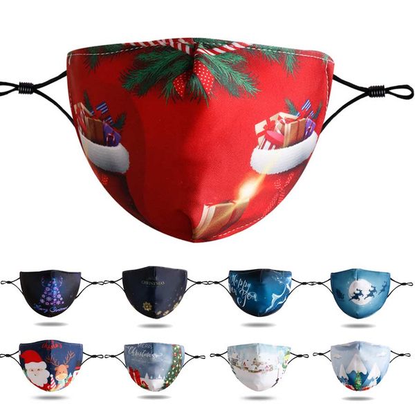 

designer masks 2020 christmas fashion face mask designer cartoon washable printed santa beard mouth mask dust haze facemask