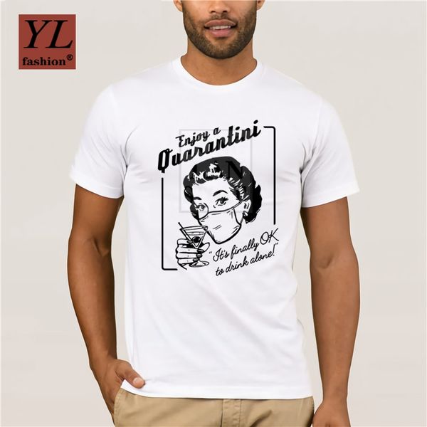 

2020 summer fashion printed men s t shirt enjoy a quarantini (drink alone) t shirt sport hooded sweatshirt hoodie