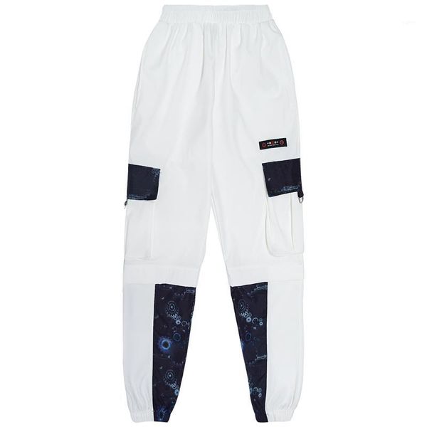 

new fashion trend pattern aside autumn sweatpants men joggers harajuku casual hip hop streetwear elastic waist harem trousers1, Black