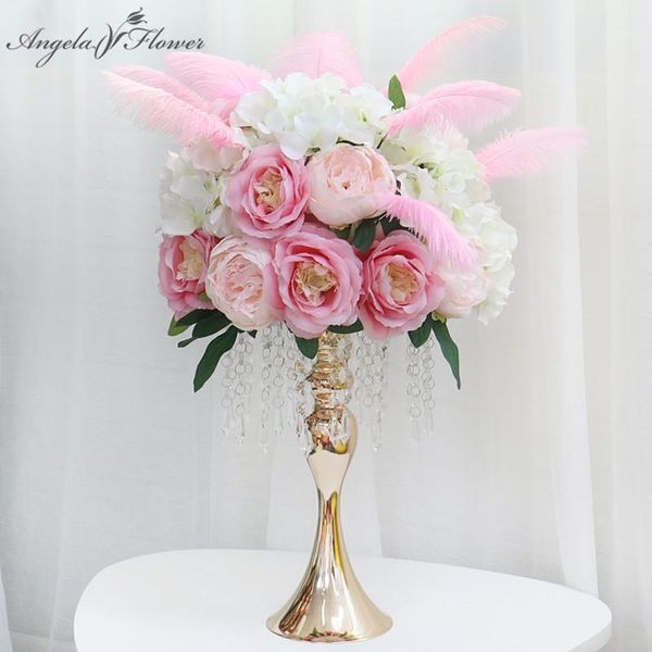 

decorative flowers & wreaths 35cm feather rose peony hydrangea artificial flower ball centerpieces decor wedding floral arrangement backdrop