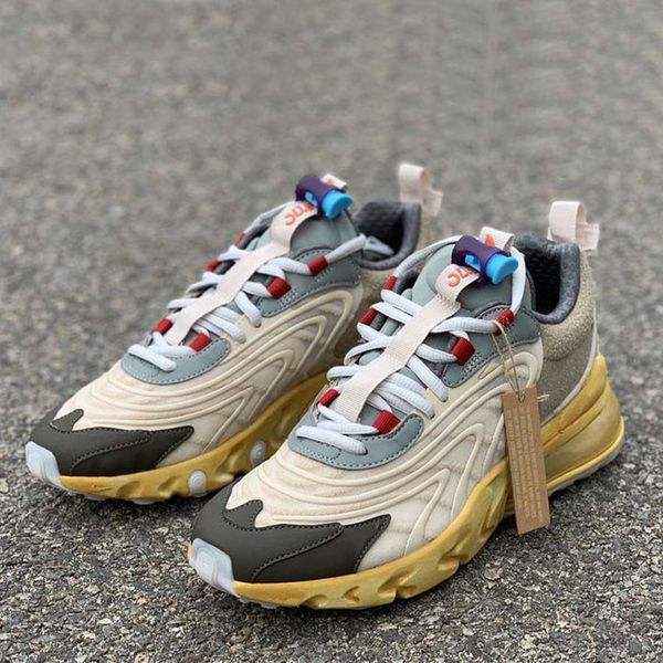 

new release travis scotts x eng react ourdoor casual shoes cactus trails jack runner shoes starfish dark hazel men women sports sneakers