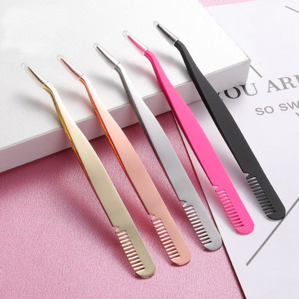 

eyebrow tweezer hair beauty slanted puller stainless steel eye brow clips makeup tool brand new 0731