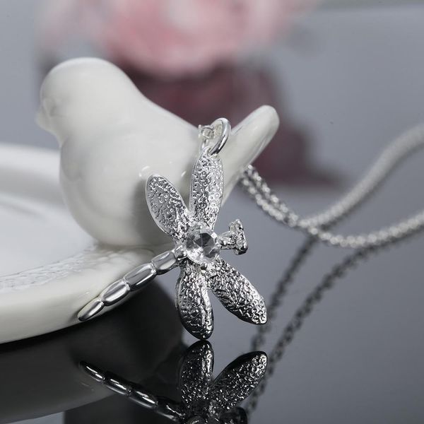 

silver for women cyrstal dragonfly pendant necklace jewelry silver jewelry fashion cute wedding party lover cute p011 h bbybxy