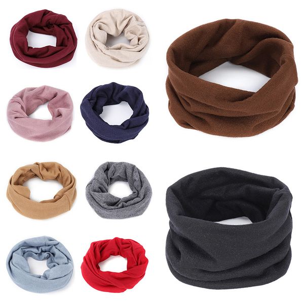 

autumn winter cashmere ring scarves solid comfortable warm knitted for women men children neck scarf neckerchief