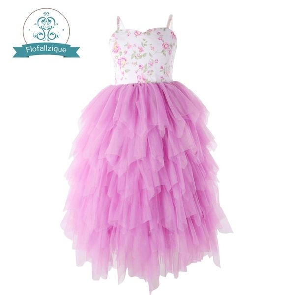 

flofallzique girls sweet sleeveless long style for party wedding christmas of children ball gown dress 1-8y t200709, Red;yellow