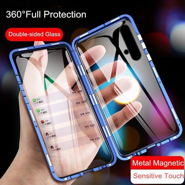 

magnetic case for huawei nova 5t 5 t case double sided tempered glass full protect cover case for huawei honor 20 honor20 h wmtkmc