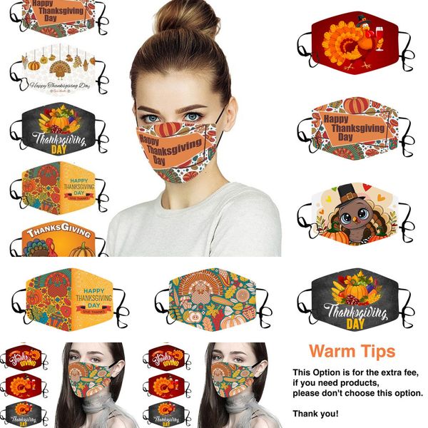 

mask us stock thanksgiving day colorful face with cartoon turkey printing adults disposable dustproof breathable protect o0h5g