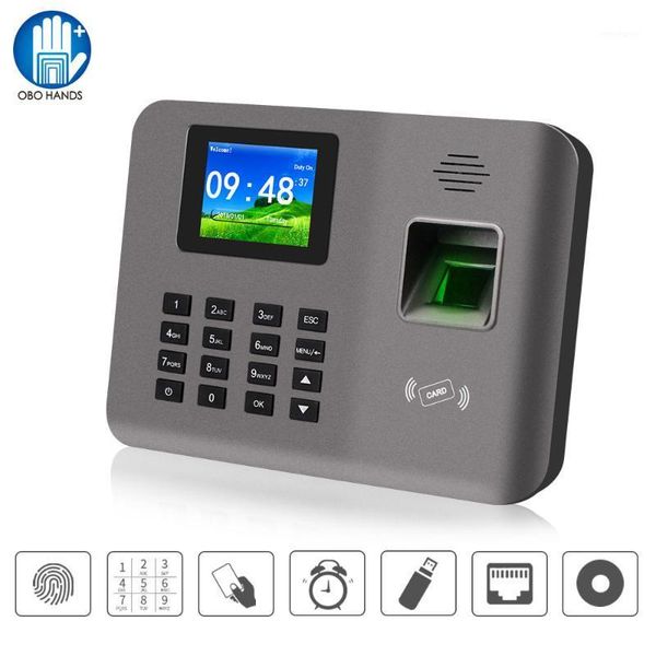 

fingerprint access control 2.4inch rfid tcp/ip/usb biometric time attendance machine finger print clock recorder employee recognition1