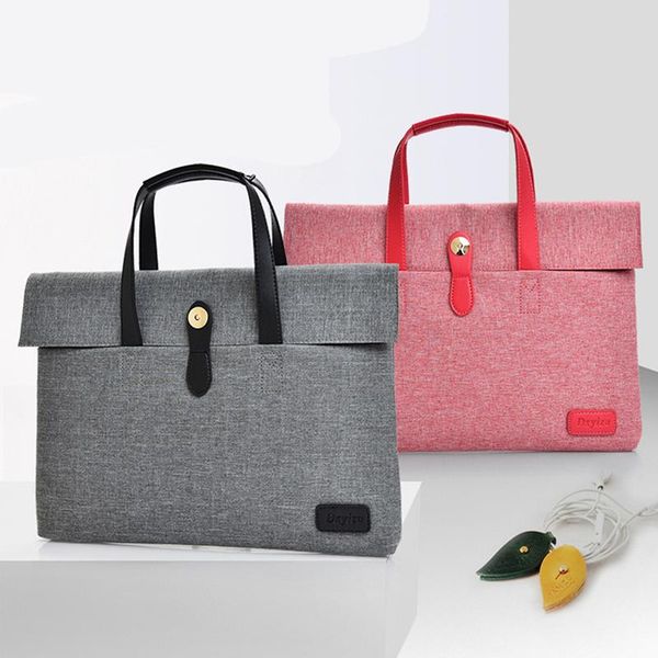 

2020 new women men briefcase zipper lapbag multifunction liner bag computer handbag retractable handle computer case