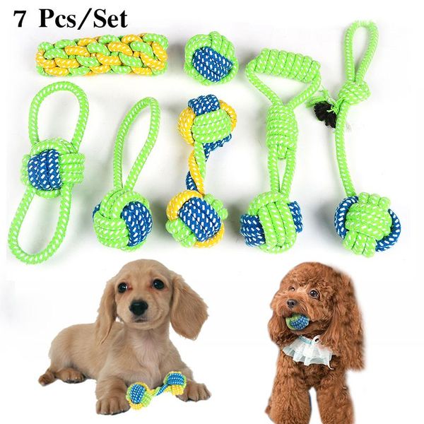

йоркшир веревка cleaning собаки в chihuahua игрушка малые 7pcs игрушки pet собак зубы chew игра зубные бал набор puppy bbyuje wrhome
