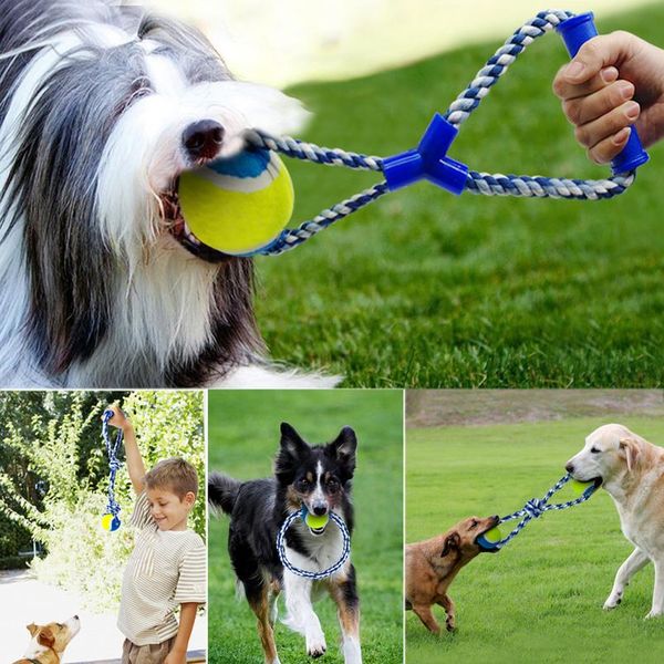 

cotton dog puppy rope toy knot chew teeth cleaning tug toys pet playing training ball for small medium la bbyrji