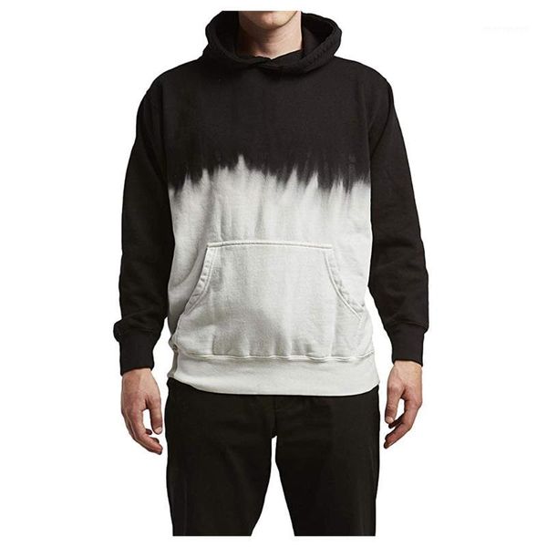 

men's simple black and white hooded japanese streetwear pullover long-sleeved harajuku sweatshirt blouse1