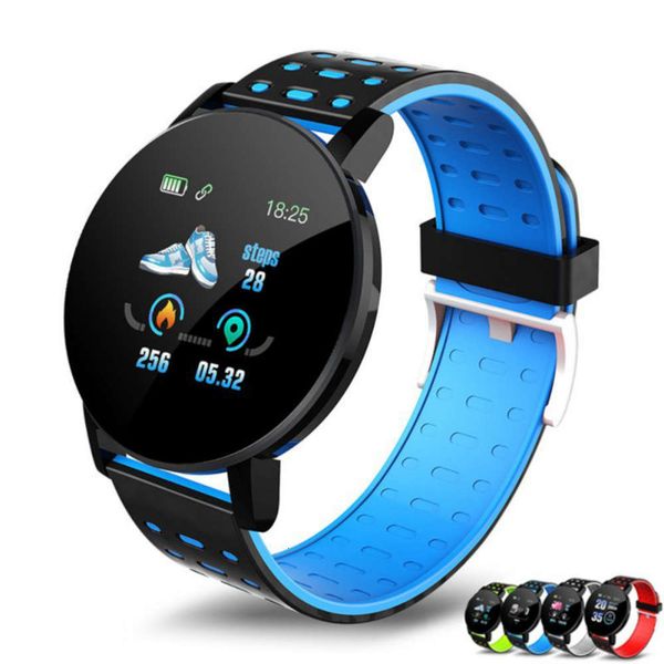 

men's women's smart watch, waterproof sports wristband with blood prsure control, bluetooth for android and ios, 119 p