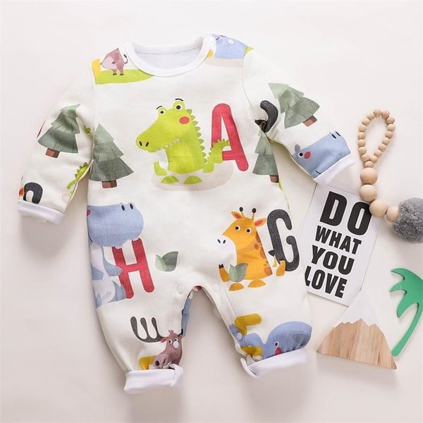 

patpat spring and autumn new newborn cotton casual cute animal design long-sleeved jumpsuit for baby crawling clothes 0-18m y200320, Blue