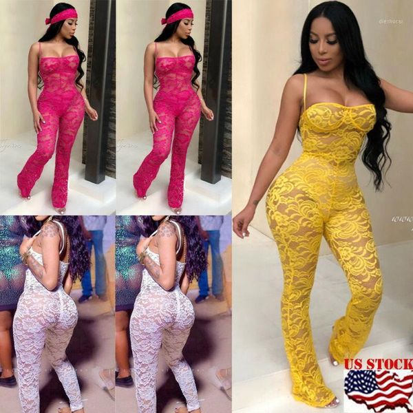 

fashion casual women summer ladies clubwear lace sleeveless playsuit bodycon party jumpsuit romper trousers1, Black;white