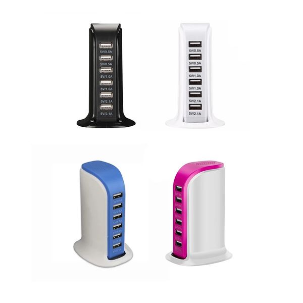 

30w multi 6 port usb зарядное устройство 6a быстрая зарядная станция мобильный телефон настольные туристические ступицы разъемы разведывател