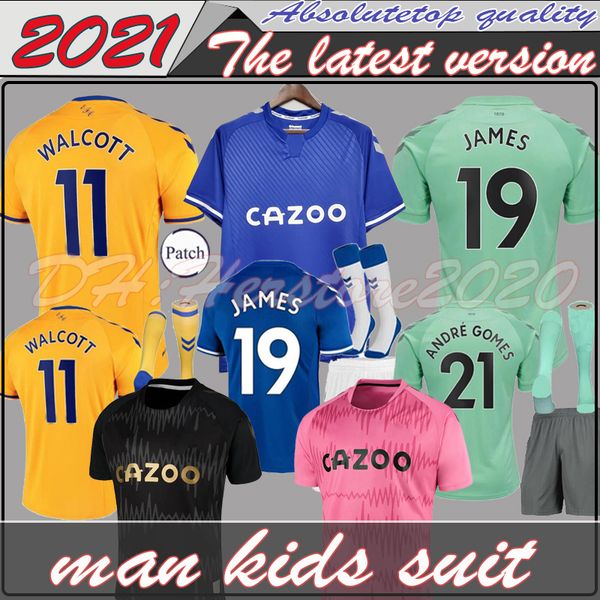 

#7 richarlison 20 21 evert soccer jerseys home third away 2020 2021 sigurdsson digne cenk tosun andre gomes gbamin man kids football shirt, Black;yellow