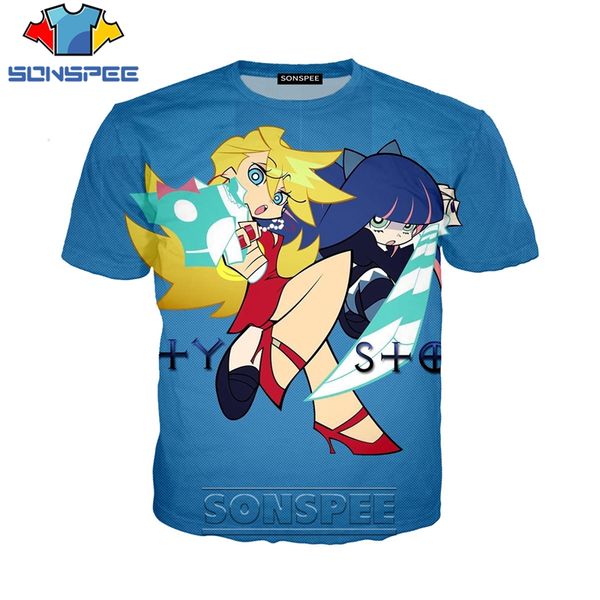 

panty stocking printed 3d print shirts oversized aesthetic anime men clothing