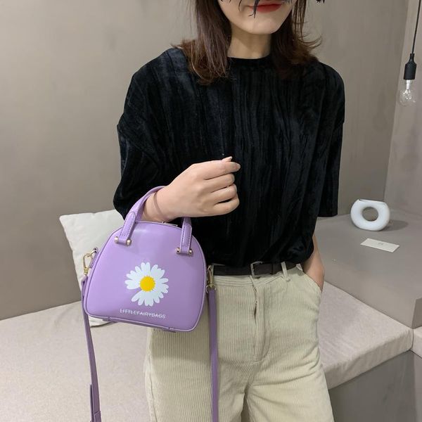 

simple solid pu leather chrysanthemum pattern women's mini handbag messenger bag bags for women 2020 purses and handbags