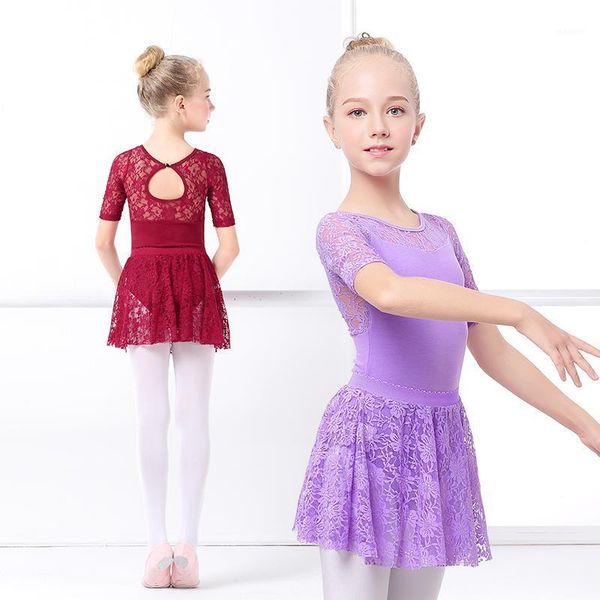 

pink gymnastics ballet dress leotards toddler girls dance costumes lace&cotton ballet dancewear swim wear1, Black;red