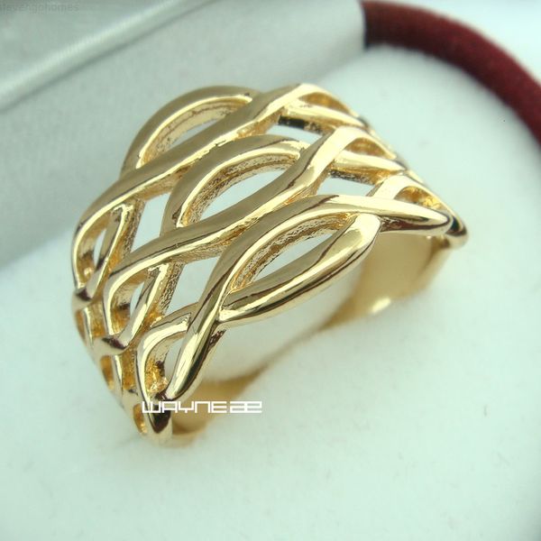

18k size filled 8 gold jewelry ring woman's gift r218, Silver