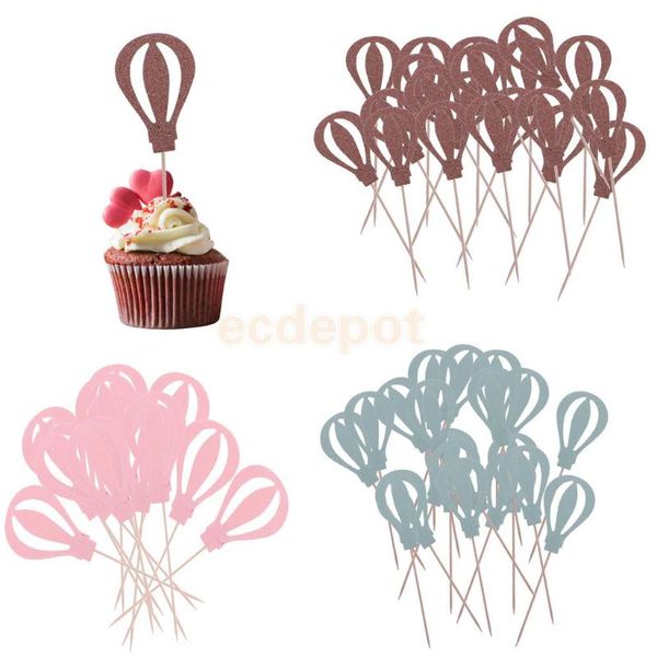 

10 pieces air balloon cupcake picks cake ers party decoration