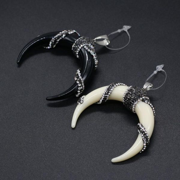 

крупный рогатый скот кости кулон полумесяц формы изысканный шарм для изготовления ювелирных изделий diy браслет ожерелье серьги аксессуары 5, Bronze;silver