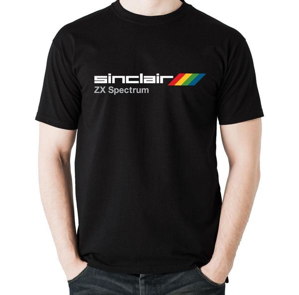 

личность tee рубашки, вдохновленные sinclair zx spectrum серая мужская футболка полна футболки для мужчин, White;black