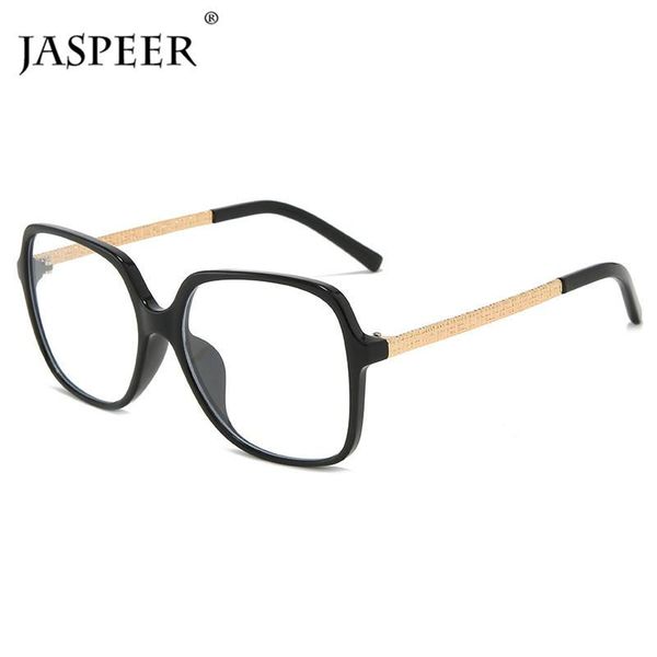 

sunglasses jaspeer classical square eyeglasses frame women men uv400 brand designer goggle eyewear optical frames metal legs, White;black
