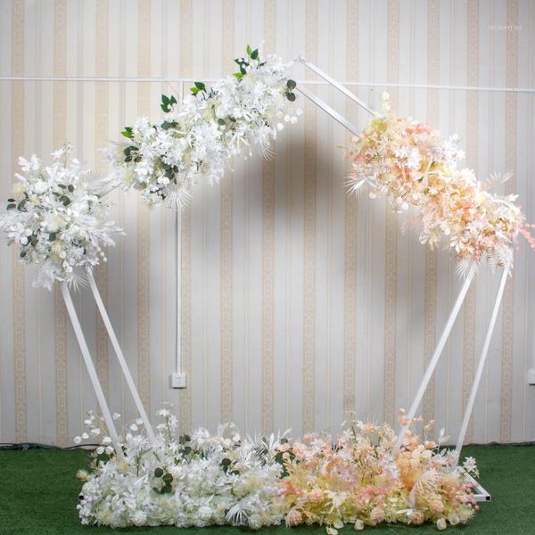 

decorative flowers & wreaths wedding wall arranging arch stage scene layout window po silk peonies rose artificial flower row party home dec