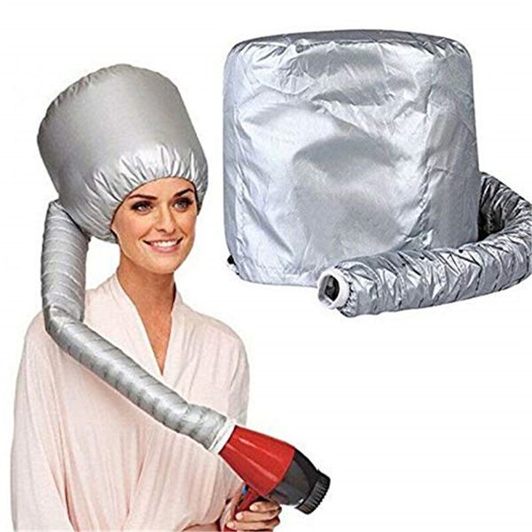 

dhl ship portable soft hair drying cap bonnet hood hat blow dryer attachment curl tools gray dry hair cream cap cpa2810, Blue;gray