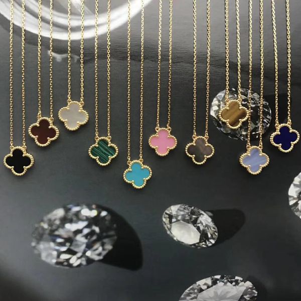 

1.5cm flower pendant necklace with nature stone and shell for women wedding necklace jewelry gift ps6050, Silver