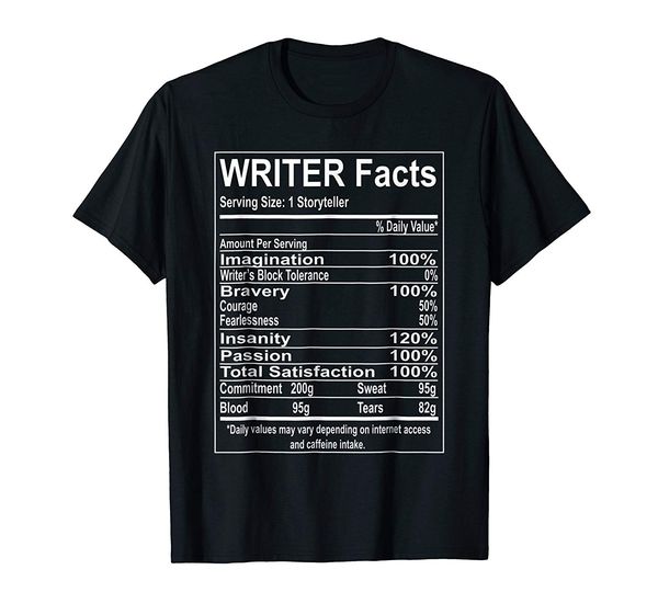 

2019 fashion men writer facts storyteller nutrition information hoodie designers t shirts sweatshirt