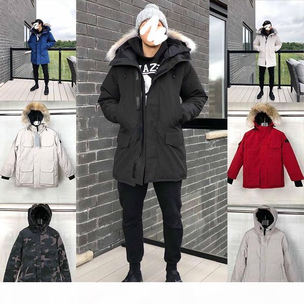 

21ss mens womens designer winter coats down parkas outerwear hooded windbreaker big fur man down jackets coat manteau hiver doudoune, Black