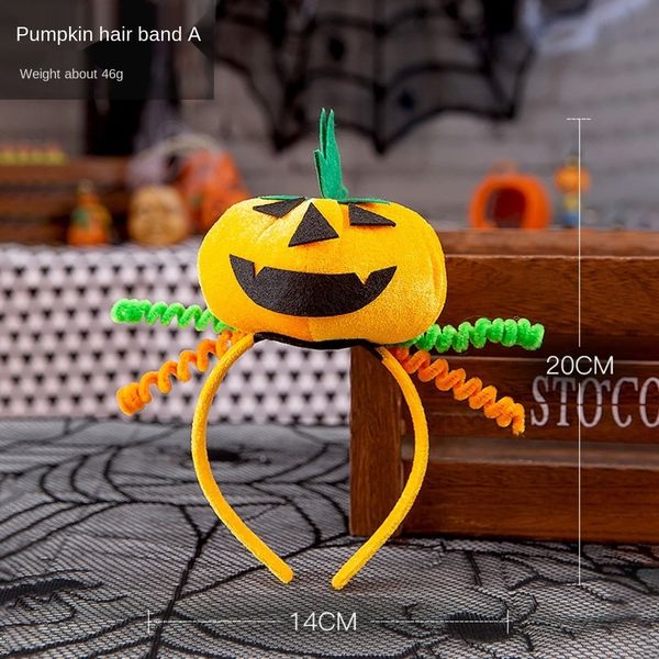 

ljvvl halloween spider headband up pumpkin head witch headwear kindergarten prop headdress children's wear hat children dress headband