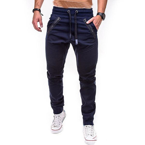 navy blue cargo joggers